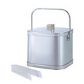 2 Quart Double Wall Square Ice Bucket w/Lid And Ice Tong